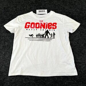 The Goonies T Shirt Womens Small White Cotton Movie Graphic Print Crew Neck